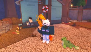 A player using the Trident Striker in Fisch