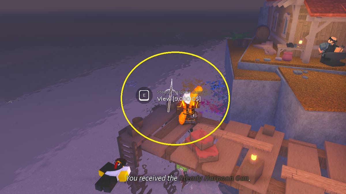 The Steady Harpoon Gun in Fisch