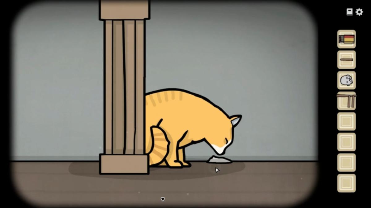Cat puking sticky substance