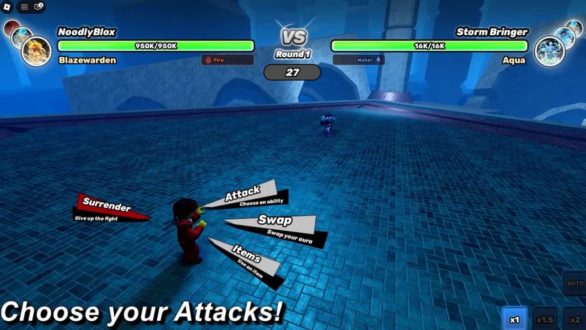 A player fighting against a boss in Unscathed