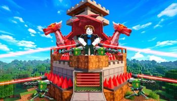 Build a Base and Steal featured image depicting the player on top of a giant base