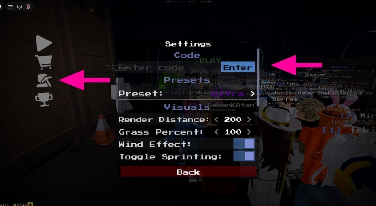 How to Redeem Codes in Debt Hunt