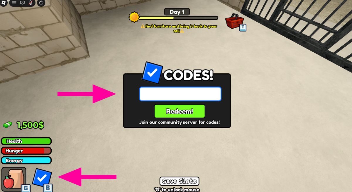 How to Redeem Codes in My Jail Cell