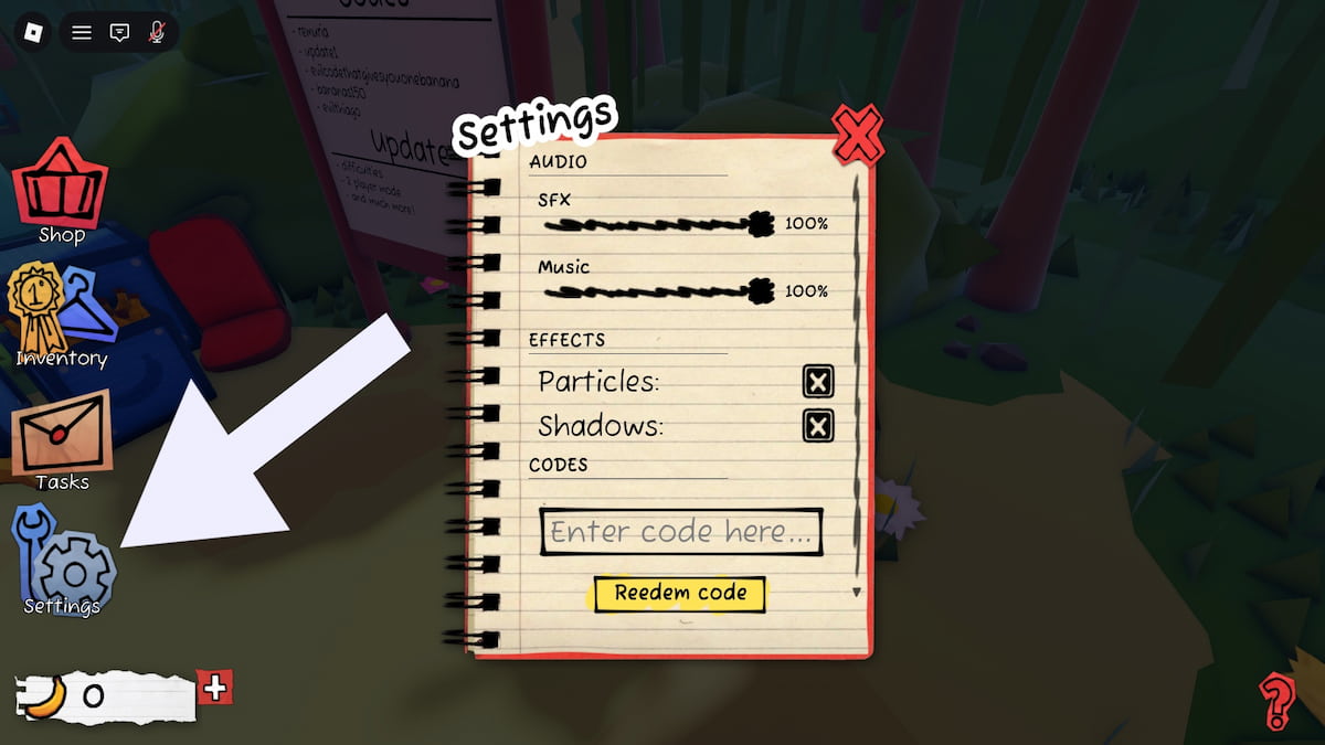Arrow pointing to the Incommunication settings button.