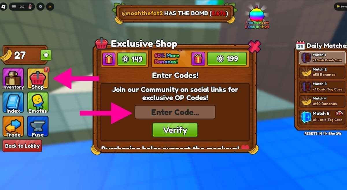 How to Redeem Monkey Bomb Tag Codes
