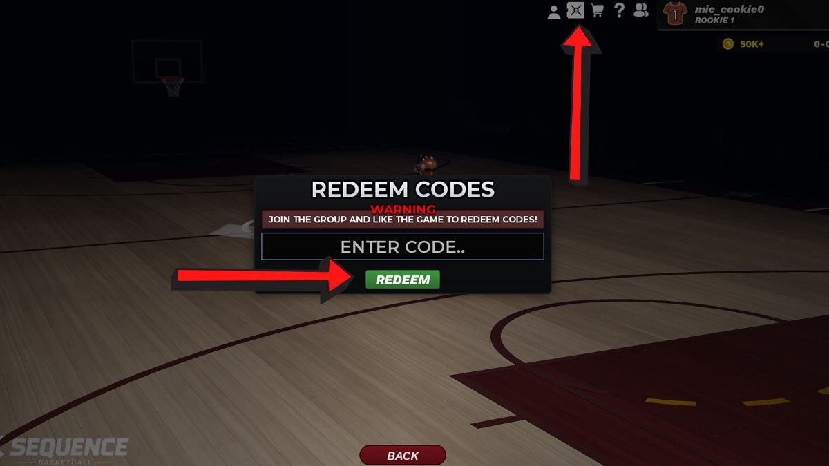 Sequence Basketball Codes Redemption System