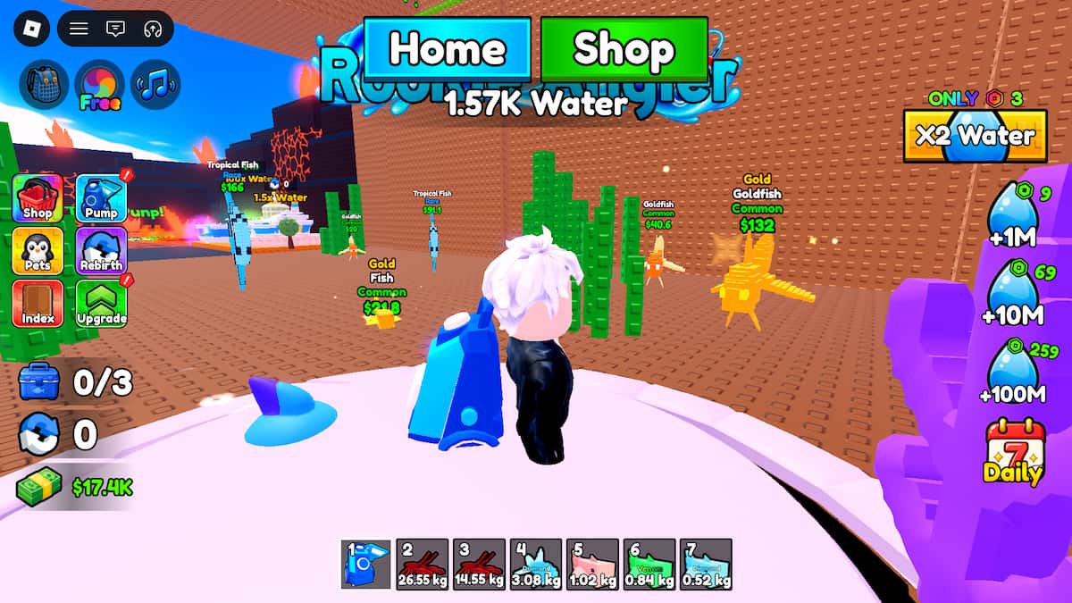 image showing mutated fish in +1 Drain Water Per Click