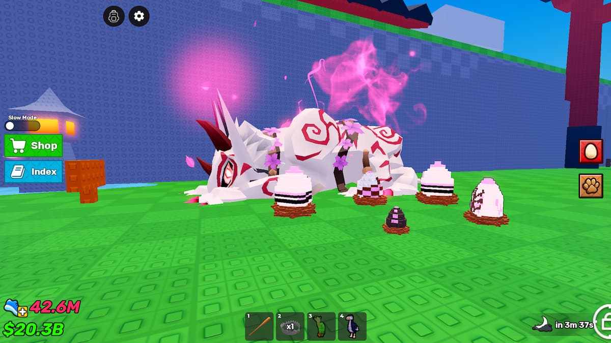 image showing the Cherry Blossom Zone Guard and Eggs in Steal an Egg