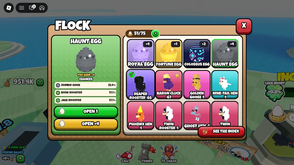 image showing the flock menu