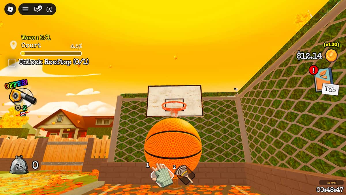 image showing where to aim to complete the Swish 3 times quest