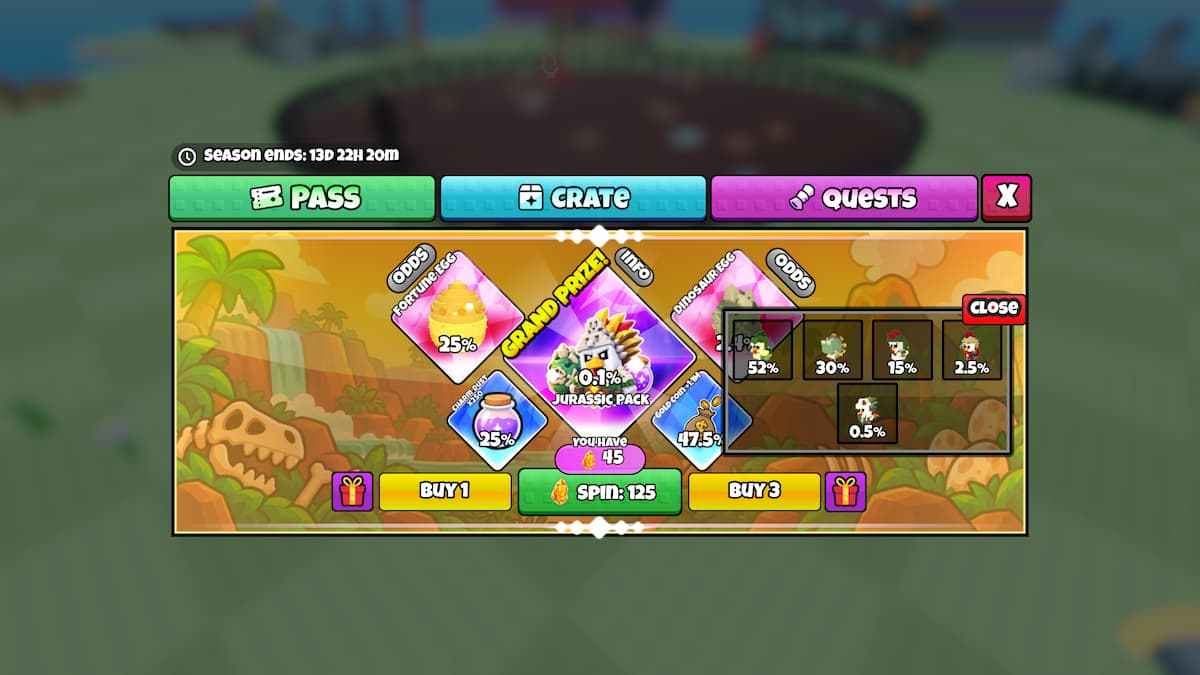 Amber Relic Crate in Grow a Chicken Fighter