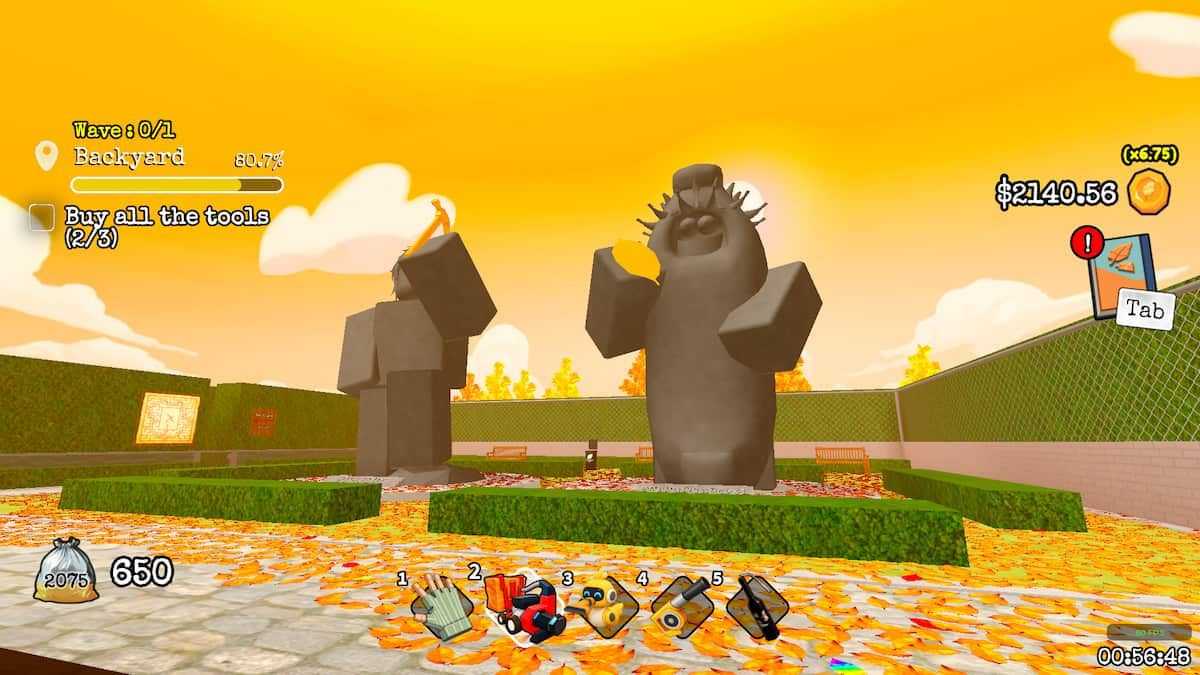 Clean All The Leaves Statues