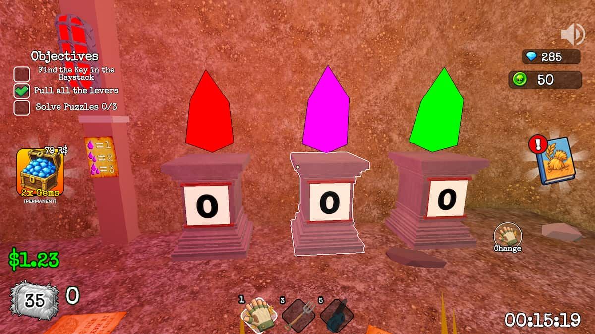 Crystals puzzle in Search for the Needle