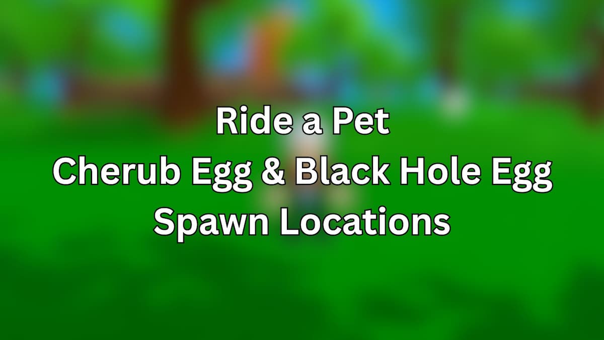 Ride a Pet Cherub Egg and Black Hole Egg Spawn Locations