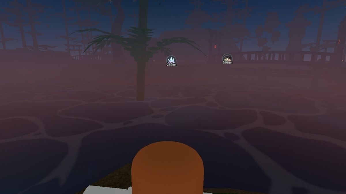 View of the island for the Underwater Rocks quest in Slayers 2