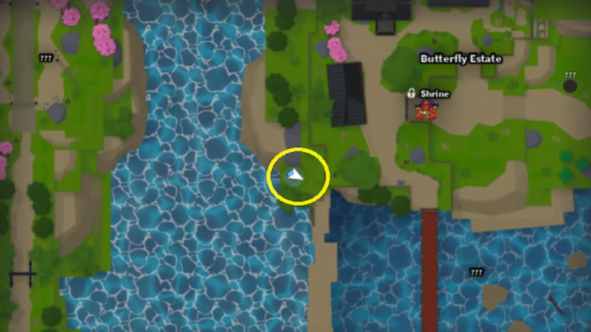 A Map for the Legendary Fishing Rod Spot in Slayers 2