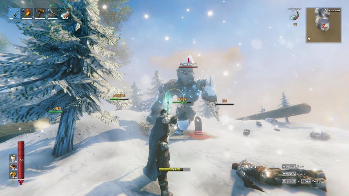 Killing Stone Golem in Valheim
