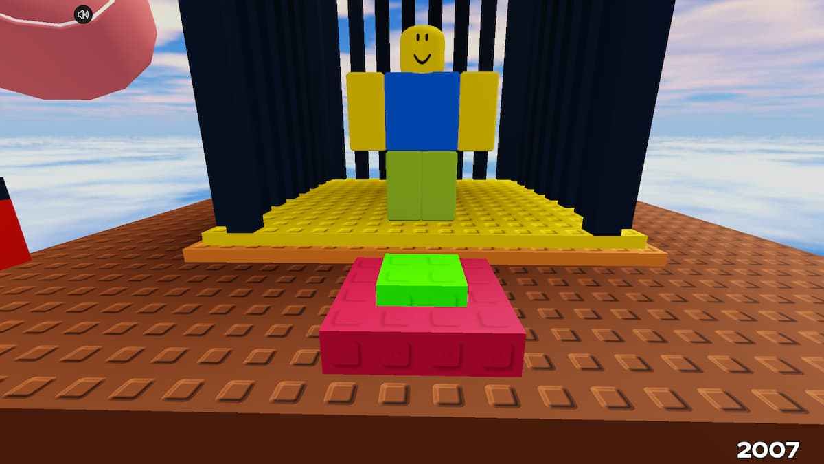 button location in The Hunt Roblox 20 2007 Hub area