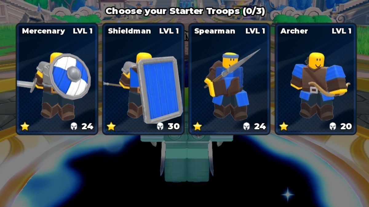 all beginner troops in Command An Army Roblox