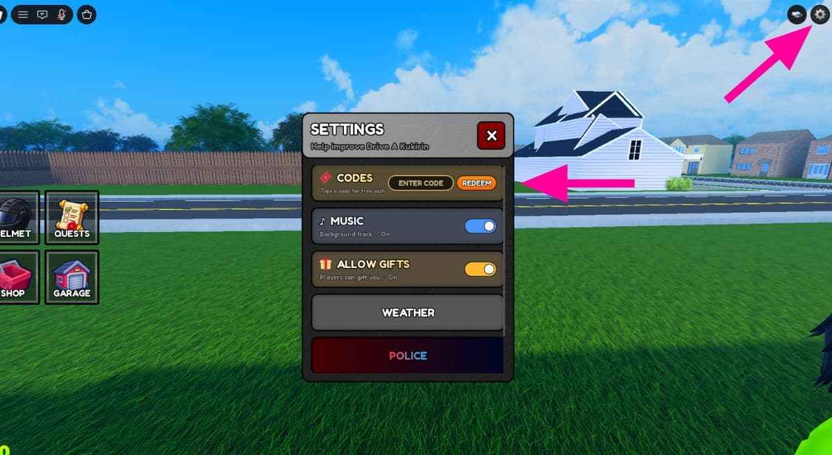How to Redeem Codes in Drive A Kukirin