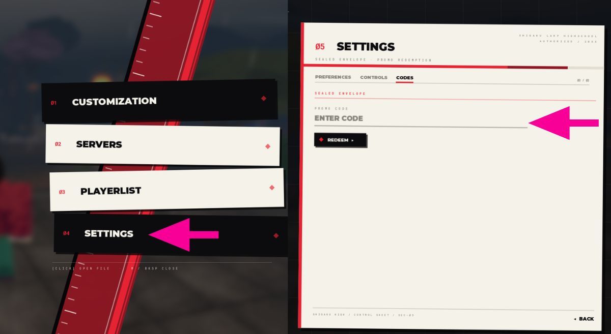 How to Redeem Codes in Shigaku