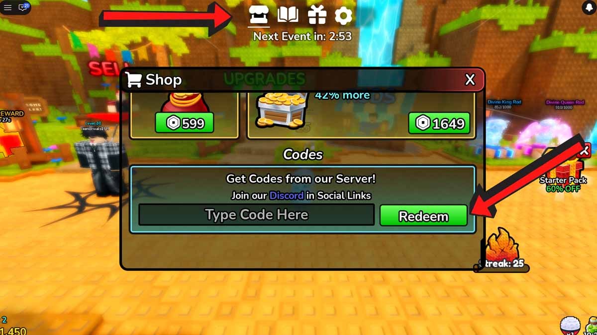 Deep Fishing Codes Redemption System