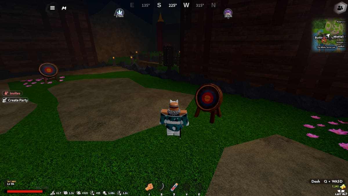 image showing the Aim Training area in Slayers 2