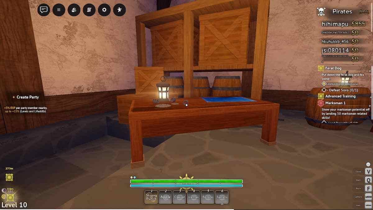 image showing the Crafting Table in Grand Blue
