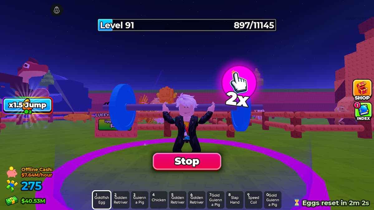 image showing the Purple Aurora Event in Jump for Animals