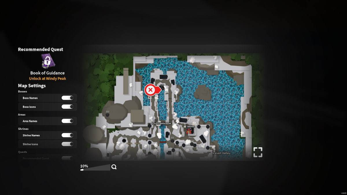 image showing the location for Nightfall Scythe in Slayers 2