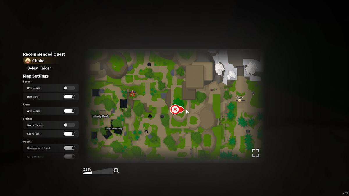 image showing the location of the Serpent Breathing Style Trainer in Slayers 2