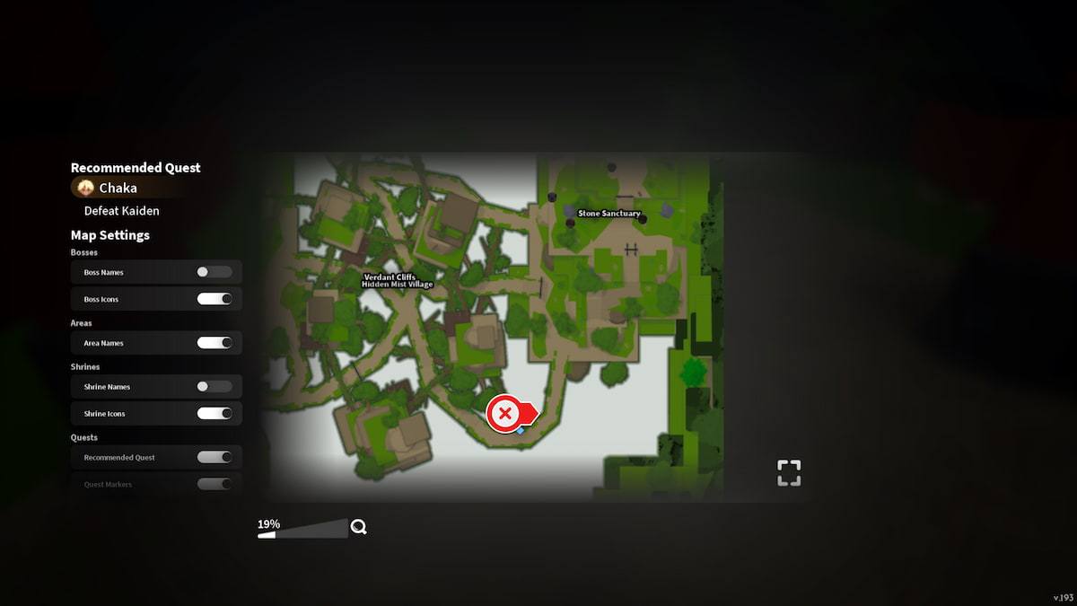 image showing the location of the Weaver Hatsu NPC in Slayers 2