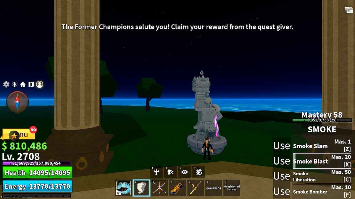 image showing the statues puzzle in Colosseum Island Blox Fruits