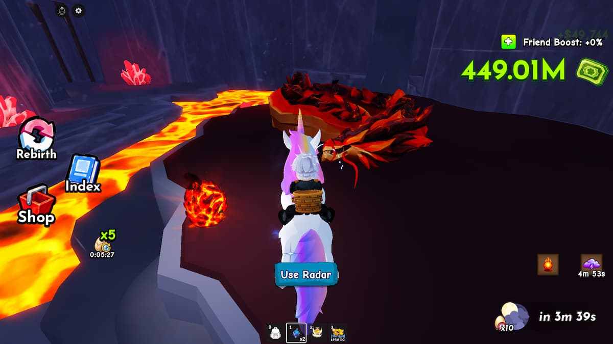 image showing the volcanic egg location in Ride a Pet