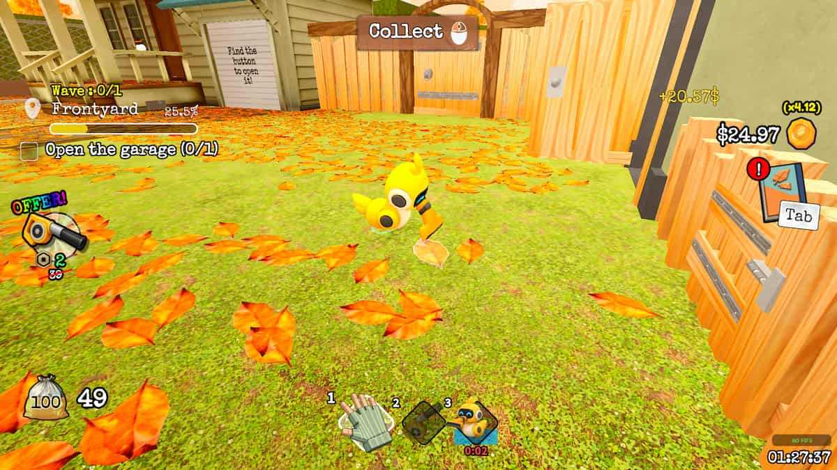 image showing working Duck Bot in Clean All The Leaves