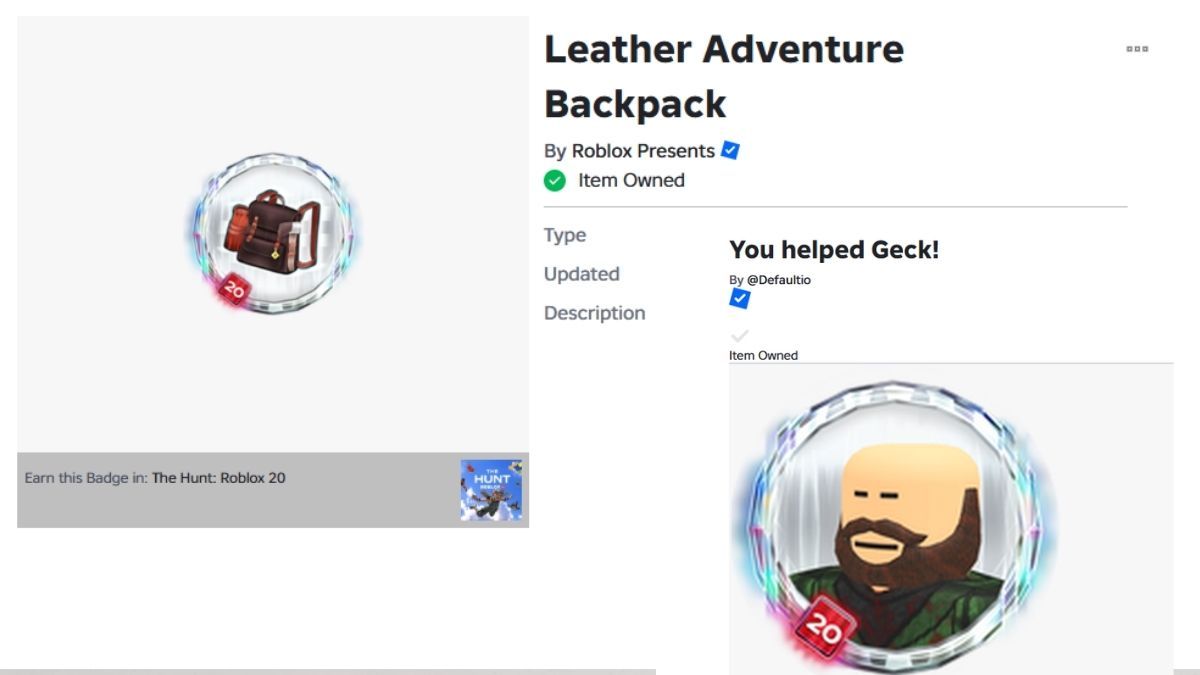 You Helped Geck Badge in Lumber Tycoon 2