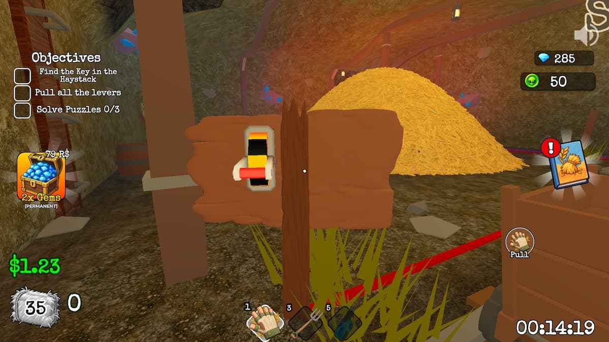 red lever in Search for the Needle