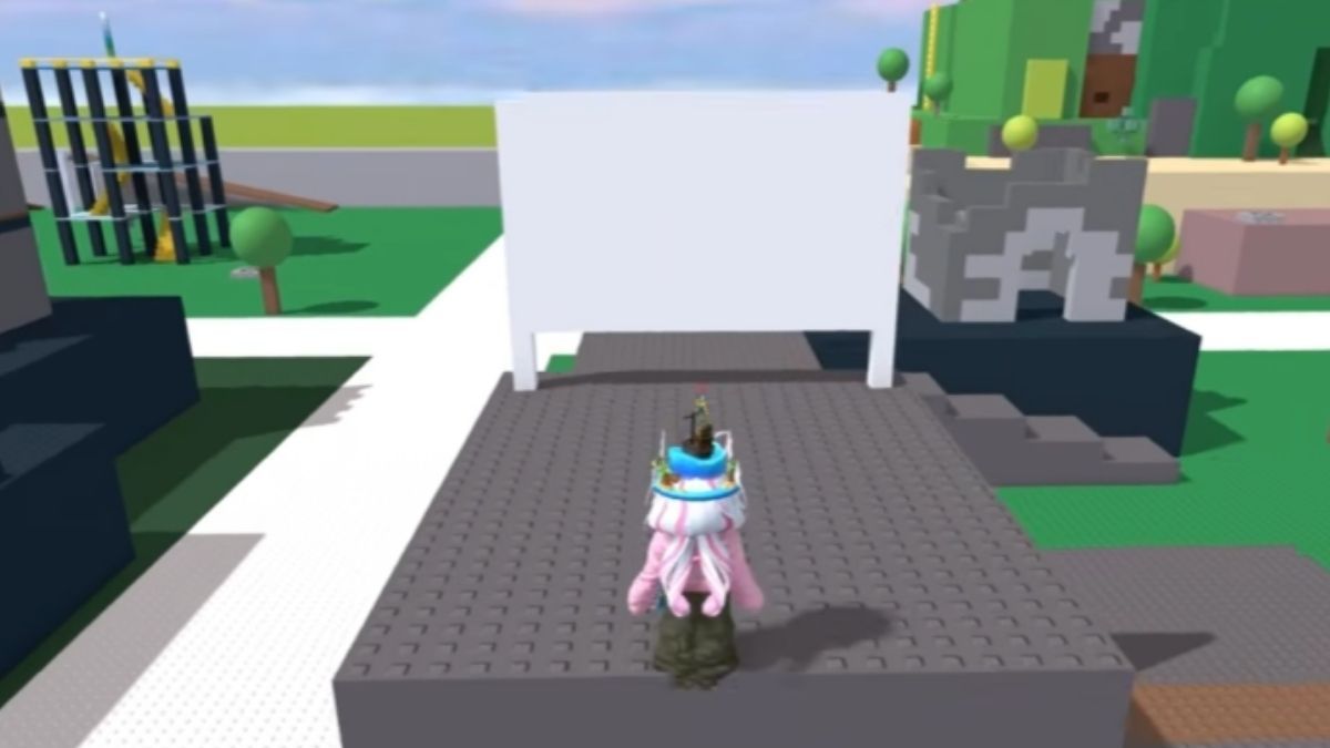 The Real Estate billboard you interact with to duplicate the map in Crossroads Roblox