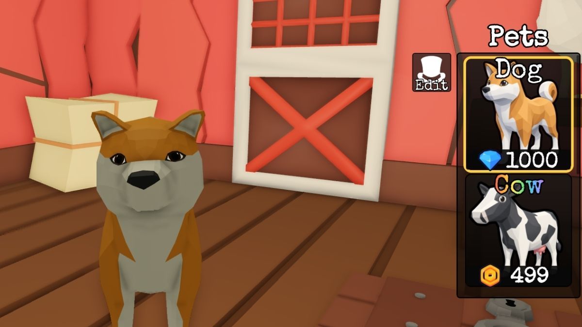 Cow & Dog Pets you can purchase in Search For The Needle