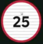 25 speed limit