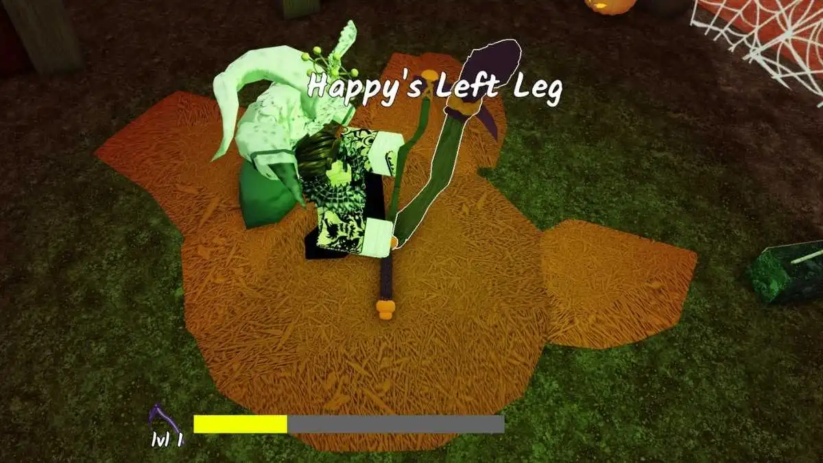 Happy's body part in 99 nights in the forest