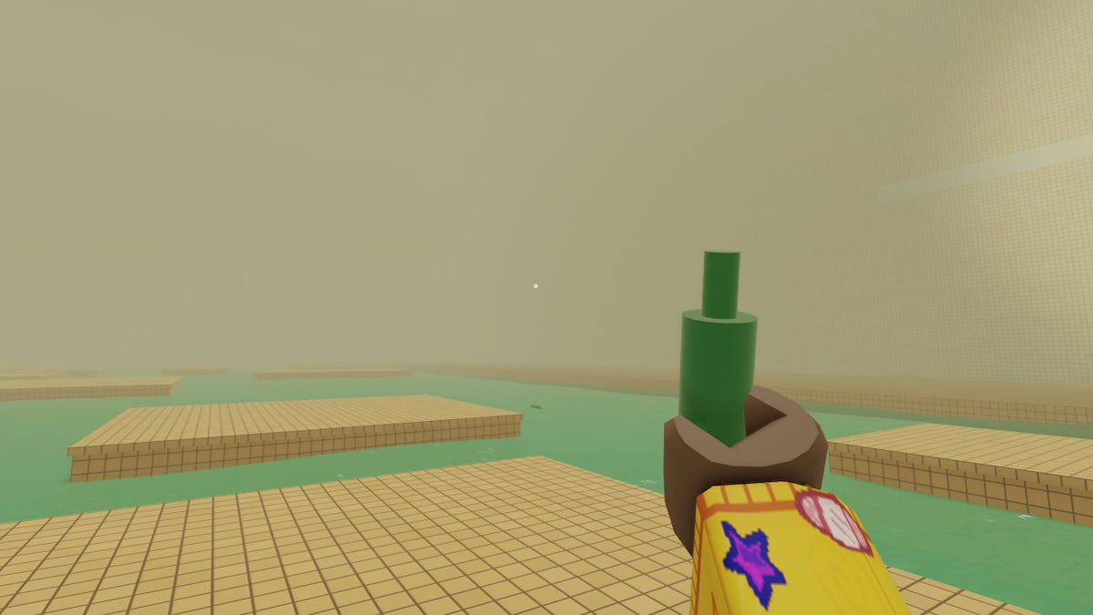A player holding a Bottle in Don't Splash