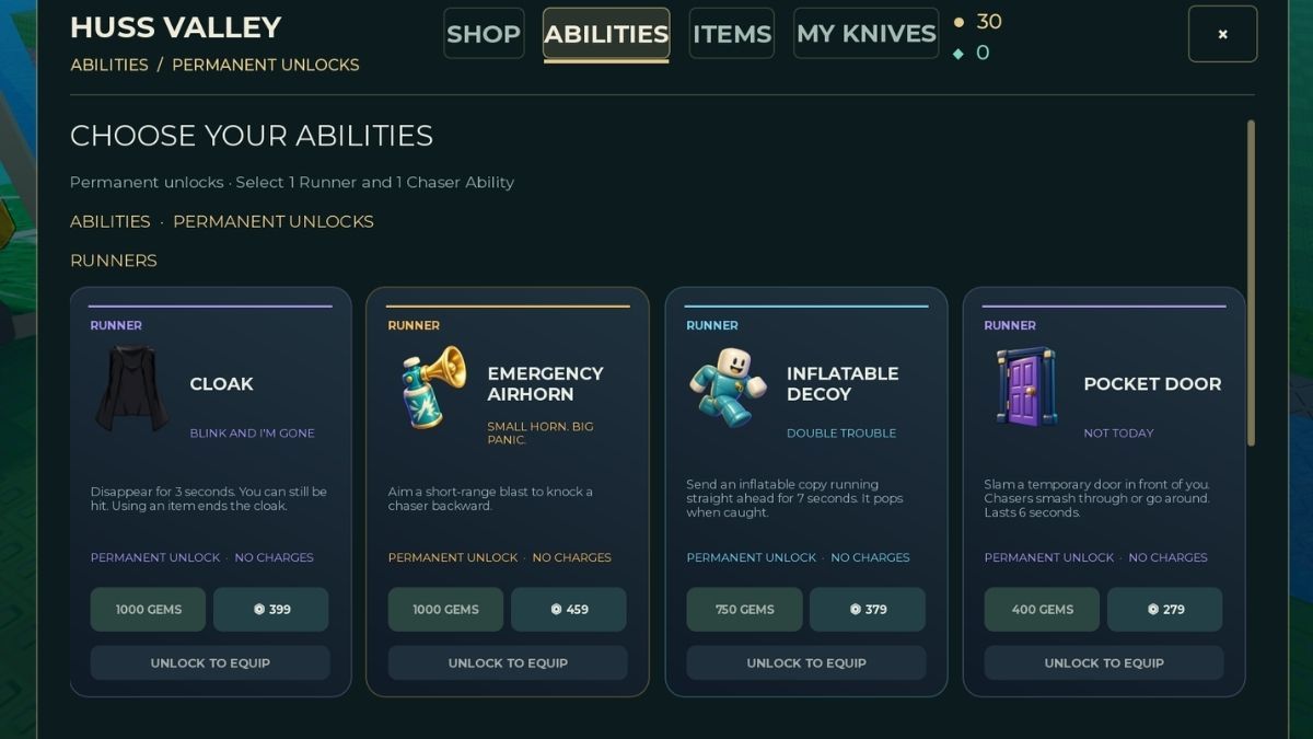 Abilities in huss valley
