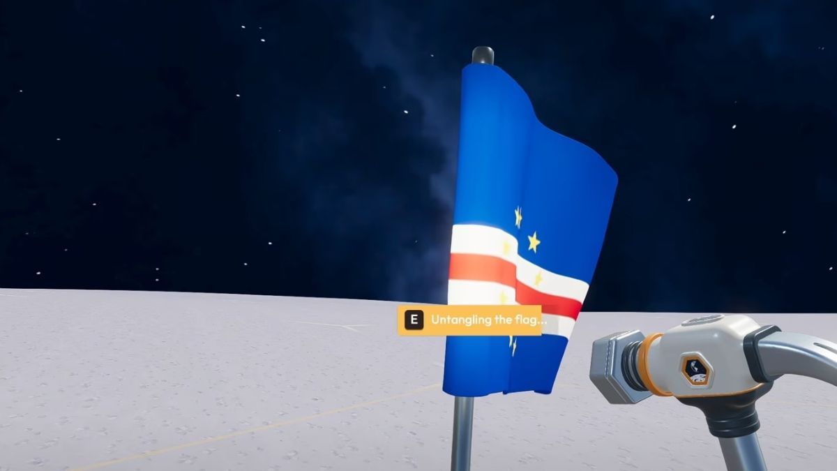 Collecting flags to get money in Moon Sweepers