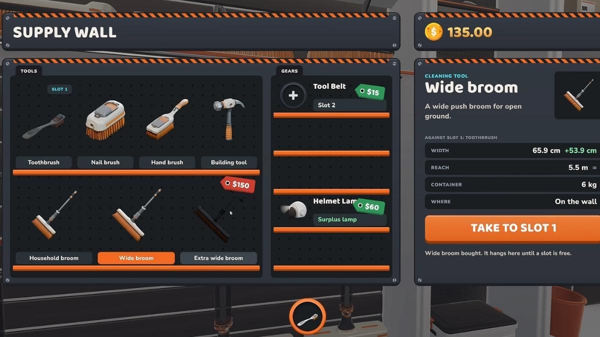 Buying tools in Moon Sweepers