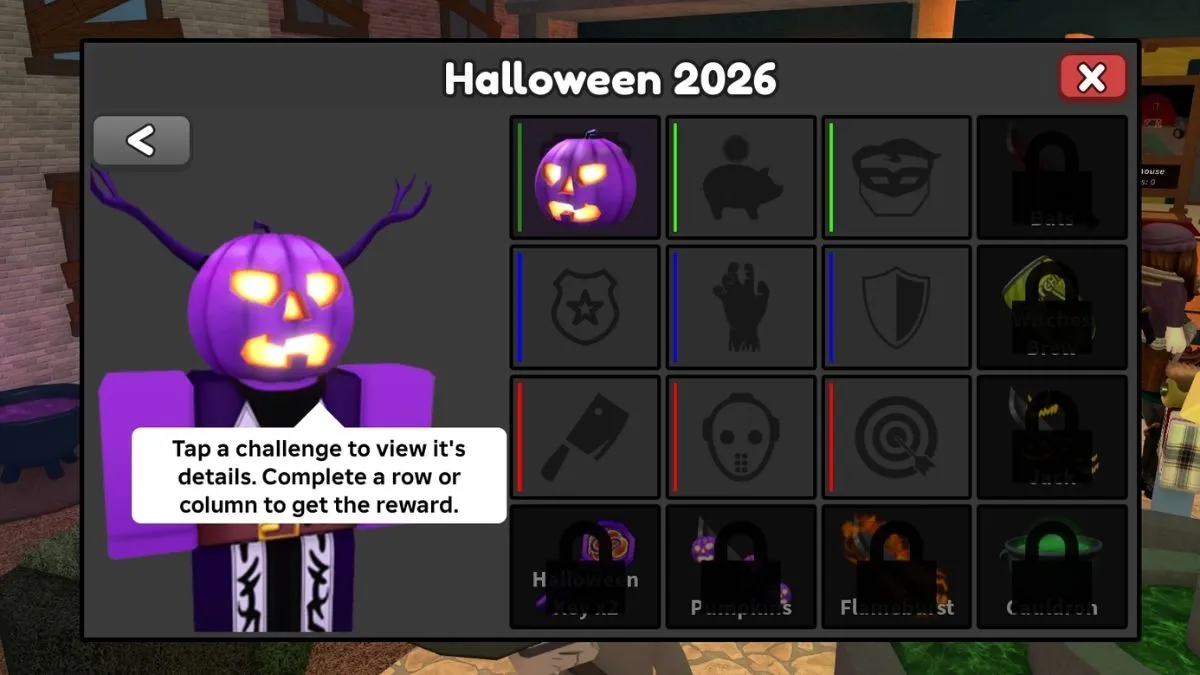 Halloween Bingo in Murder Mystery 2
