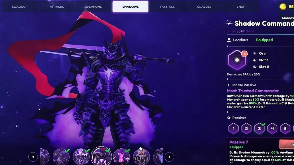 Shadows on True Shadow Monarch