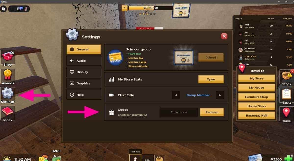 How to Redeem Codes in Run a Sari Sari Store