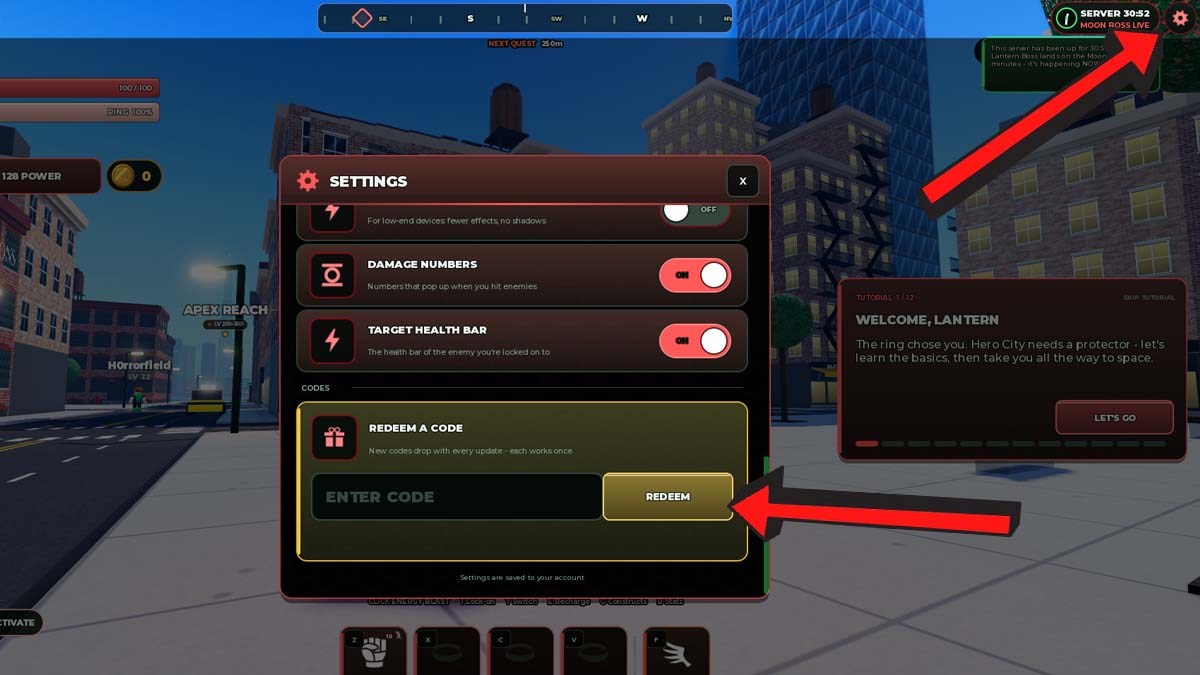 Lanterns Codes Redemption System