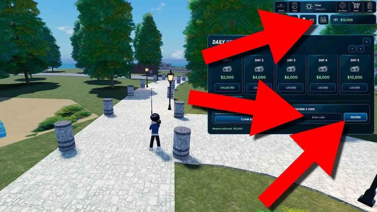 Risky Catch code redemption process